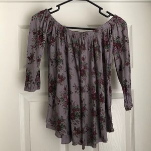 Off the shoulder floral top